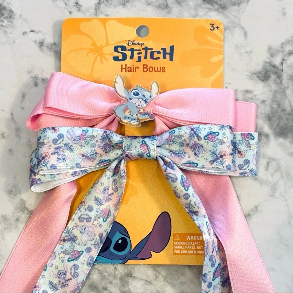 Disney Lilo and Stitch Hair Bow Clips Barrettes Set of 2 Girls